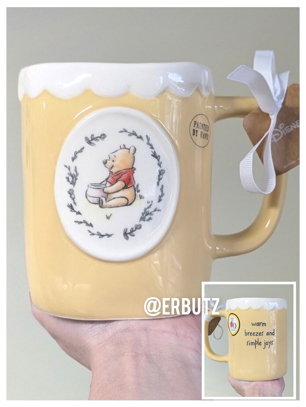 Rae Dunn x Disney Winnie The Pooh WARM BREEZES AND SIMPLE JOYS Pooh Bear Mug 🍯